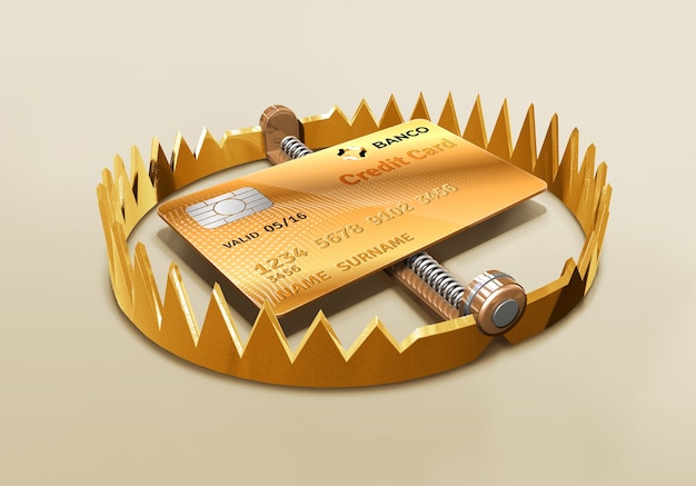 Use o cartão de crédito sem cair em armadilhas 1 cartao de credito bancario com armadilha de urso cartao de credito dourado credito abusivo golpe financeiro cartao rotativo 508524 11